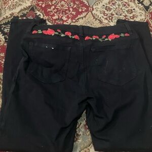 D.jeans sz12 woman’s roses jeans with lands ends boot cut jeans